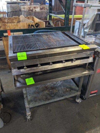 DCS Natural Gas charbroiler with equipment stand