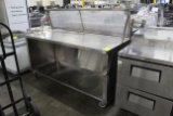6' Stainless Steel Table On Casters W/ Sneeze Guard