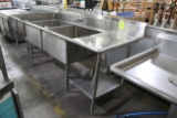 Stainless Steel Two Compartment Sink