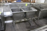 Stainless Steel Two Compartment Sink