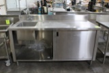 6' Stainless Steel Sink Table W/ Storage