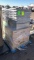 Pallet Of Table Carts And Plastic Tubs