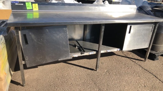 8’ Stainless Steel Table W/ Storage