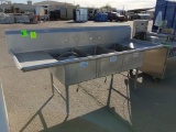 8ft stainless steel sink with disposal
