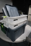 plastic bins w/ lids