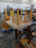 Group of assorted wood tables