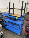 4 tier cart with wood table