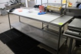 9’ Stainless Steel Table W/ Polyboard