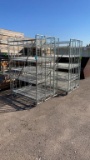 Portable wire shelving unit on casters