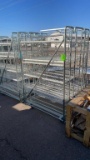 Portable wire shelving unit on casters