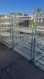 Portable wire shelving unit on casters