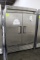 True Two Door Stainless Freezer