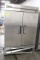 True Two Door Stainless Freezer