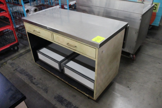 Stainless Top Counter On Casters