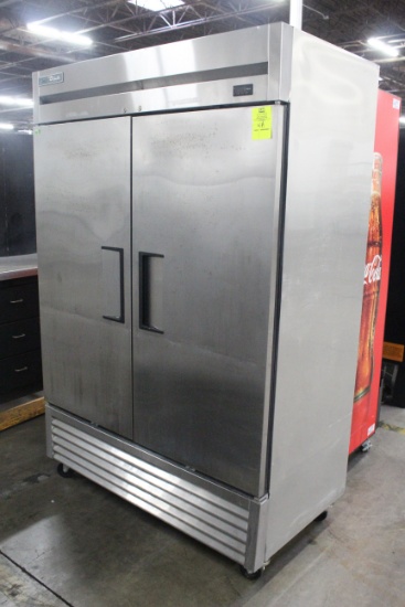 True Two Door Stainless Freezer