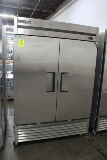 True Two Door Stainless Freezer