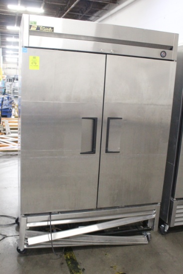 True Two Door Stainless Freezer