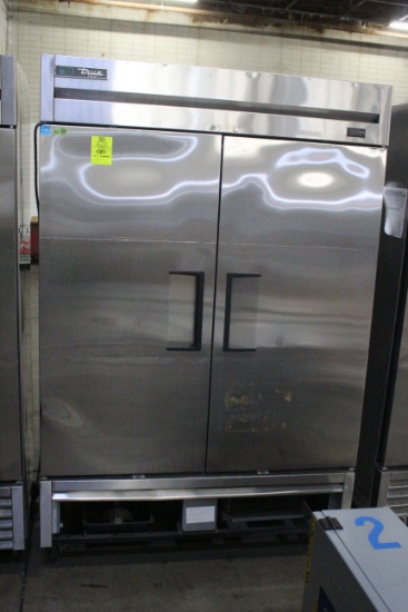 True Two Door Stainless Freezer