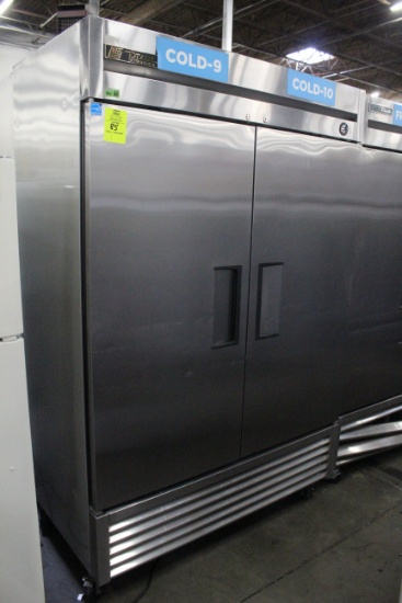 True Two Door Stainless Refrigerator