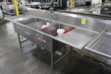 Stainless Steel Three Compartment Sink