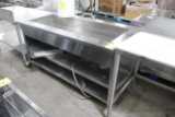 Stainless Ice Table On Casters W/ Storage