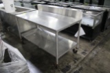 5' Stainless Steel Table On Casters'