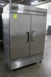 True Two Door Stainless Freezer