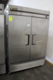 True Two Door Stainless Freezer