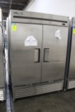 True Two Door Stainless Freezer