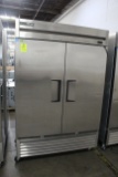 True Two Door Stainless Freezer