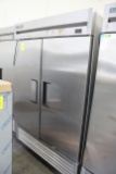 True Two Door Stainless Freezer