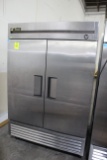 True Two Door Stainless Refrigerator