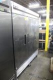 True Three Door Stainless Freezer