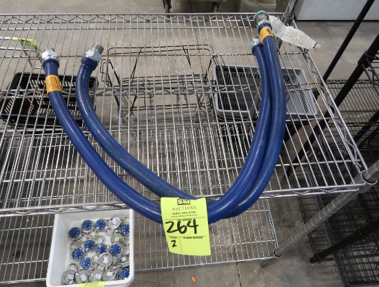 natural gas connector lines, ~48" ea