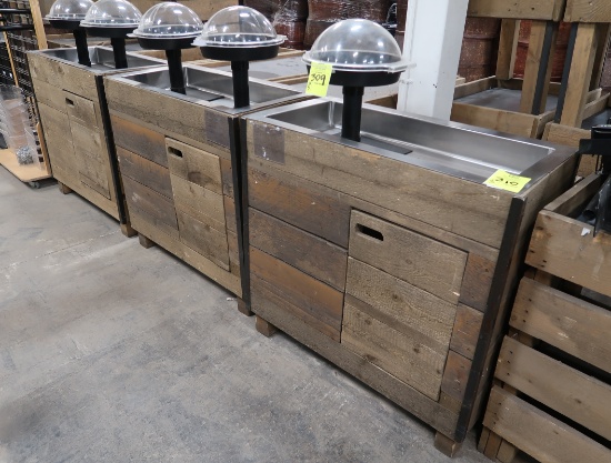 iced product merchandisers, w/ stainless tubs