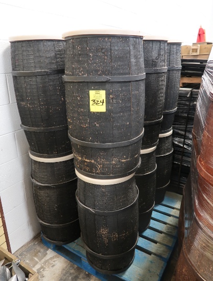 pallet of matching bulk barrels