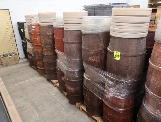pallets of bulk barrels