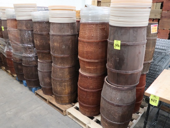 pallets of bulk barrels