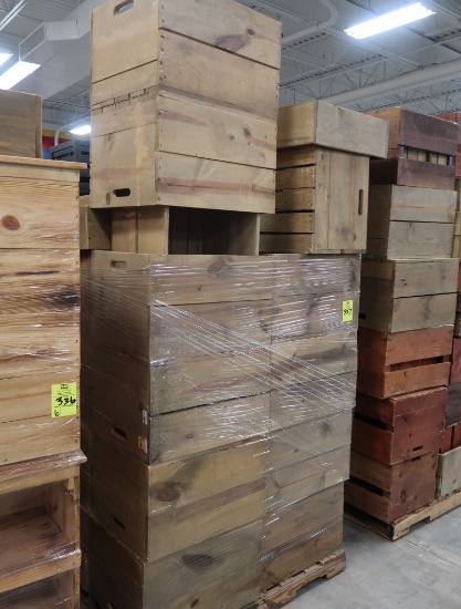 pallet of wooden crates
