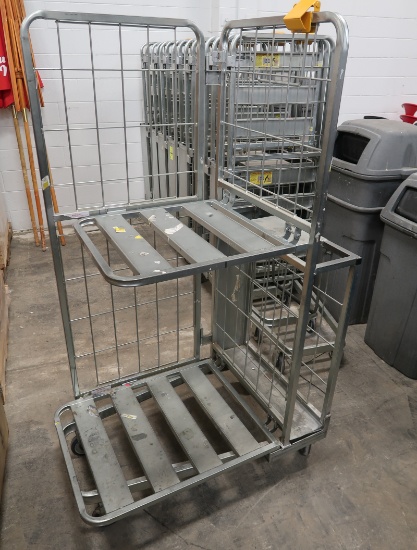 foldable, stackable stocking carts