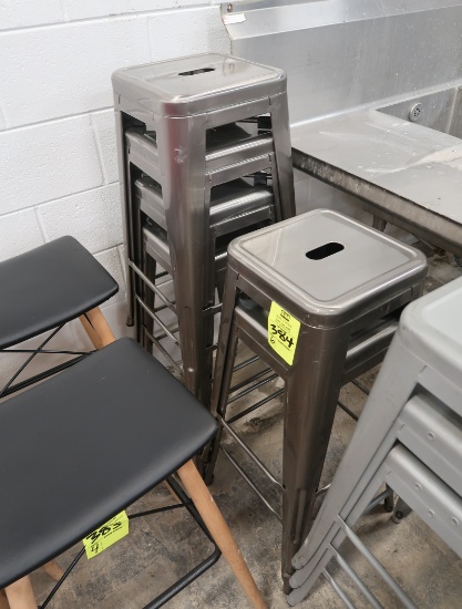 bar-height stools, metal