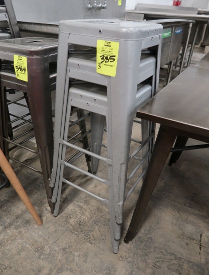 bar-height stools, metal