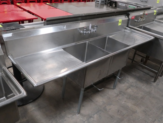2 comp sink w/ L & R drainboards