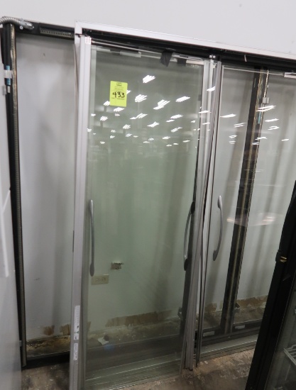 reach-in double-pane glass doors & 2) frames for walk-in cooler