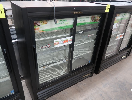True self-contained reachin slide-door cooler
