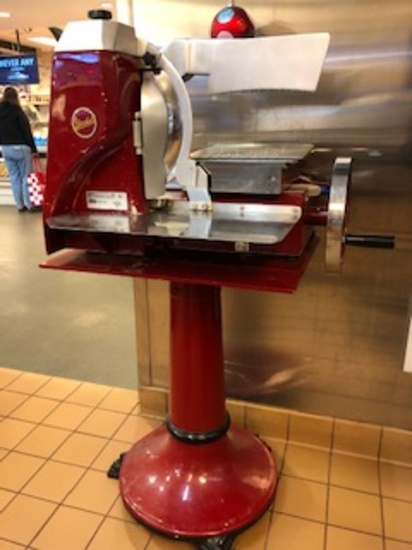 Berkel 330M prosciutto meat slicer, on stand