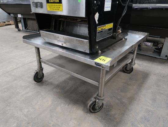 stainless equipment stand, on casters