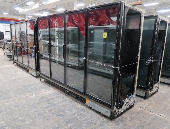 2012 Zero Zone freezer doors, 20 dr run (4+4+4+4+4), w/ ele defrost