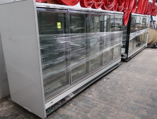 2006 Kysor Warren freezer doors, 10 dr run (5+5), w/ ele defrost