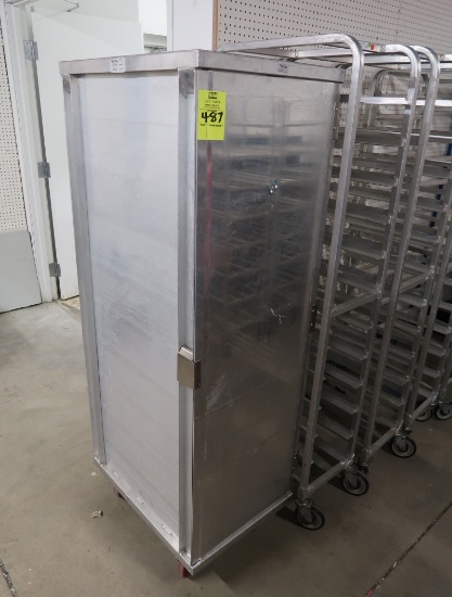 aluminum transport cabinet, on casters